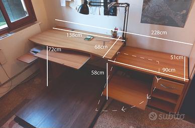 Scrivania e porta pc