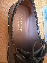 Scarpe stringate twinset nr 39 verde militare