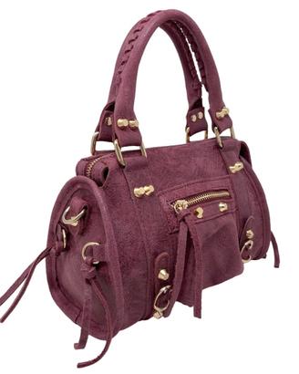Borsa artigianale pelle bordeaux