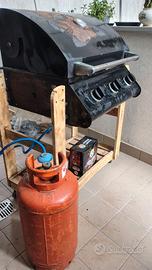 Barbecue a gas a pietra lavica
