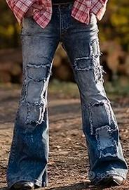 NUOVO Jeans a zampa elefante da uomo M