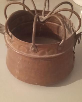 Braciere in rame antico raro da collezione