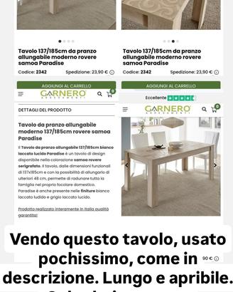 TAVOLO NUOVO GRANDE E APRIBILE
