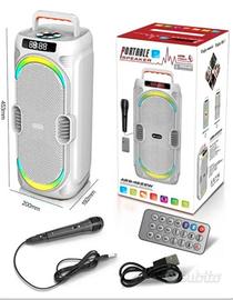 Cassa bluetooth portatile karaoke 