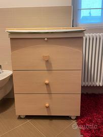 Fasciatoio prenatal con vaschetta