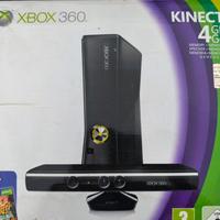 xbox 360 slim + kinect + volante originale