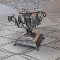 alzata cristallo molato con base Sheffield