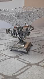 alzata cristallo molato con base Sheffield