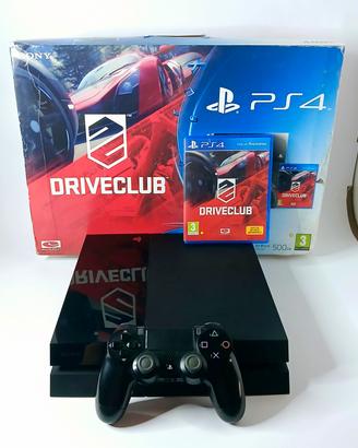 console ps4 fat + dualshock + box + driveclub