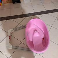 Vaschetta Ok Baby bella rosa con cavalletto