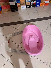 Vaschetta Ok Baby bella rosa con cavalletto