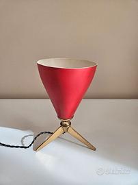 Lampada conica metallo e ottone Tau-Teknik anni 50