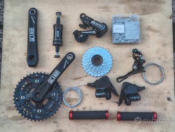kit trasmissione guarnitura 3x7 shimano