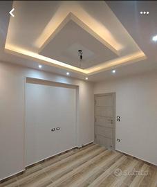 cartongesso parete e controsoffitto e muratura 