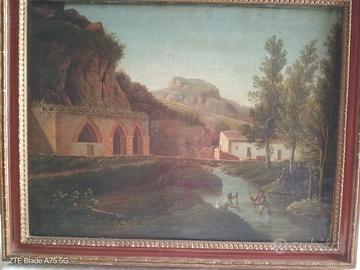 Capriccio, dipinto romano del 1700 con rovine