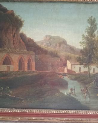 Capriccio, dipinto romano del 1700 con rovine