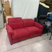 Divano relax elettrico rosso poggiatesta reclinabi