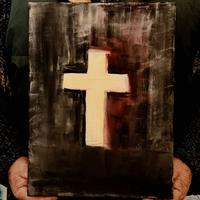 Quadro "Croce Stilizzata" - Olio su Tela 30x40 cm