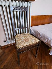 Sedia barocchetto anni ’50 in legno massello