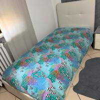 Lettino singolo in ecopelle con cassettone