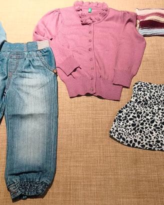 maglioncini +un jeans  +gonnellini