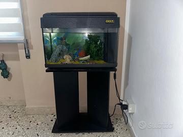 Acquario "Itaca" 54lt. + tavolino nero e accessori