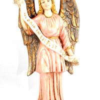 presepe 20 cm angelo in piedi pastore cartapesta