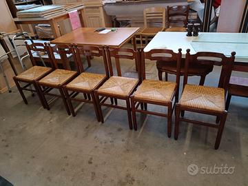 Lotto di 6 Sedie impagliate