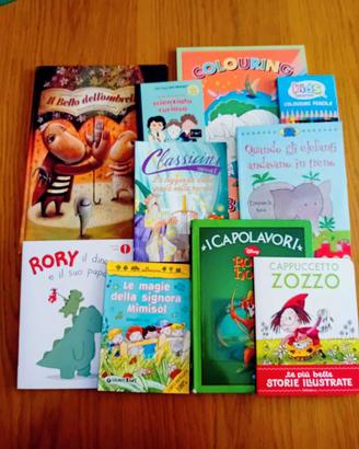 9 LIBRI PER BAMBINI + 12matite