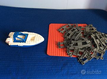 Lego duplo base binari e barca polizia