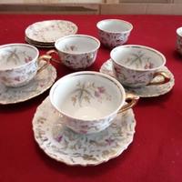 Set Tazzine porcellana decoro floreale