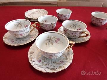 Set Tazzine porcellana decoro floreale