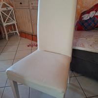 Sedie in pelle bianca
