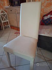 Sedie in pelle bianca