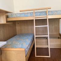 Cameretta letti a castello in legno di rovere