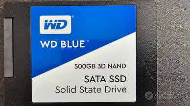 SSD WD Blue 3D NAND 500GB SATA 2.5" Come Nuovo 99%