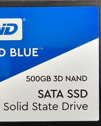SSD WD Blue 3D NAND 500GB SATA 2.5" Come Nuovo 99%