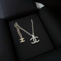 Collana con diamanti da donna in metallo argentato