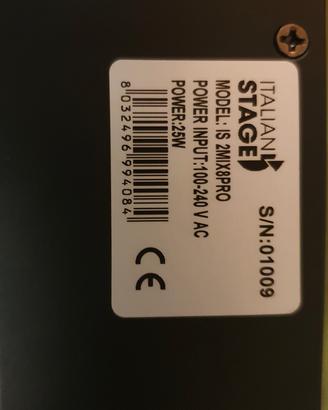 Italian Stage Mixer audio 8 canali