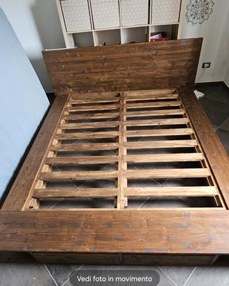 letto artigianale in legno 