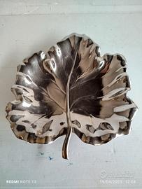 Centrotavola foglia in argento