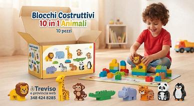 Blocchi Costruttivi 10 in 1 Animali - 10 pezzi