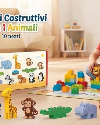 Blocchi Costruttivi 10 in 1 Animali - 10 pezzi