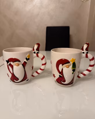 Set 2 Tazze Natalizie con Babbo Natale
