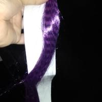 ciocca capelli leopardati viola lunga 40cm larga 3
