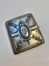 Scatola portasigarette in argento 800 vintage
