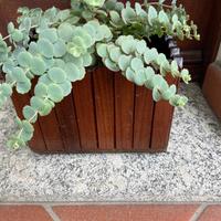 Fioriera artigianale in teak