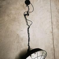 Lampadario metallo design industriale