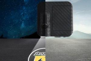 logo led Abarth proiettato s terra da portiera