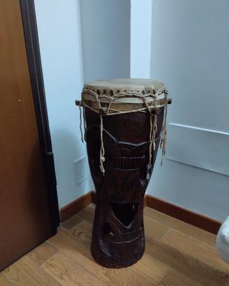 Tamburo Djembé Africano in Legno h 66  cm